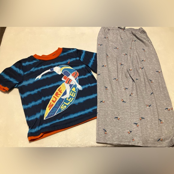 Surf Sleep Kids Pajamas Set - Blue and Grey - Picture 1 of 8